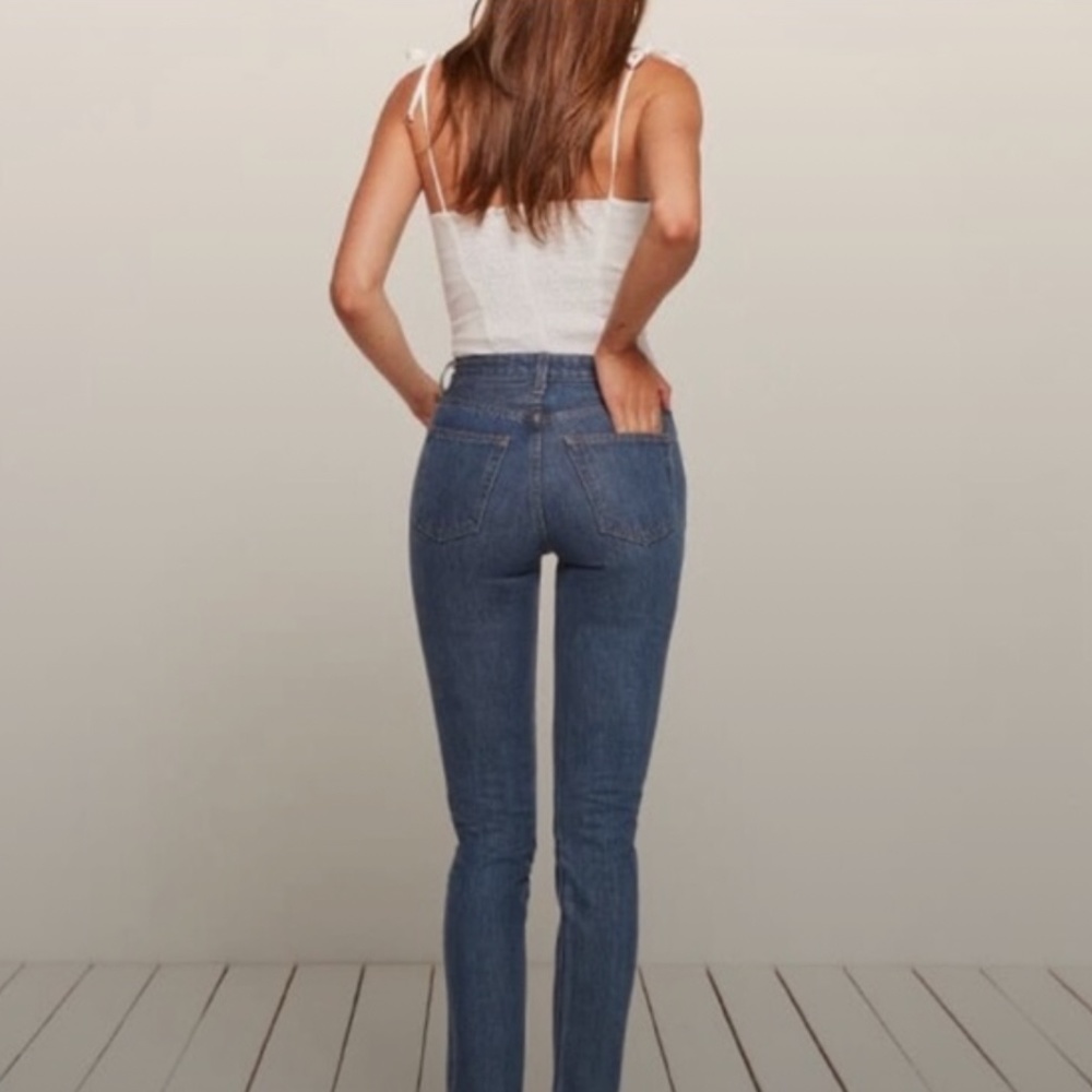 reformation julia crop high cigarette jean